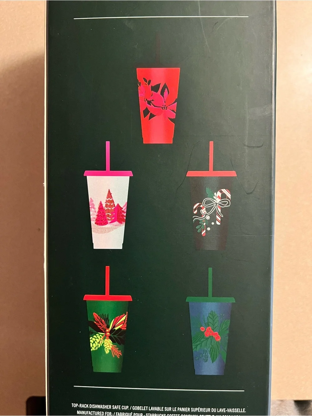 Starbucks Holiday Cup Set - Red, White, Green, Black